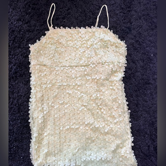 Anthropologie green floral mini dress - Picture 3 of 5